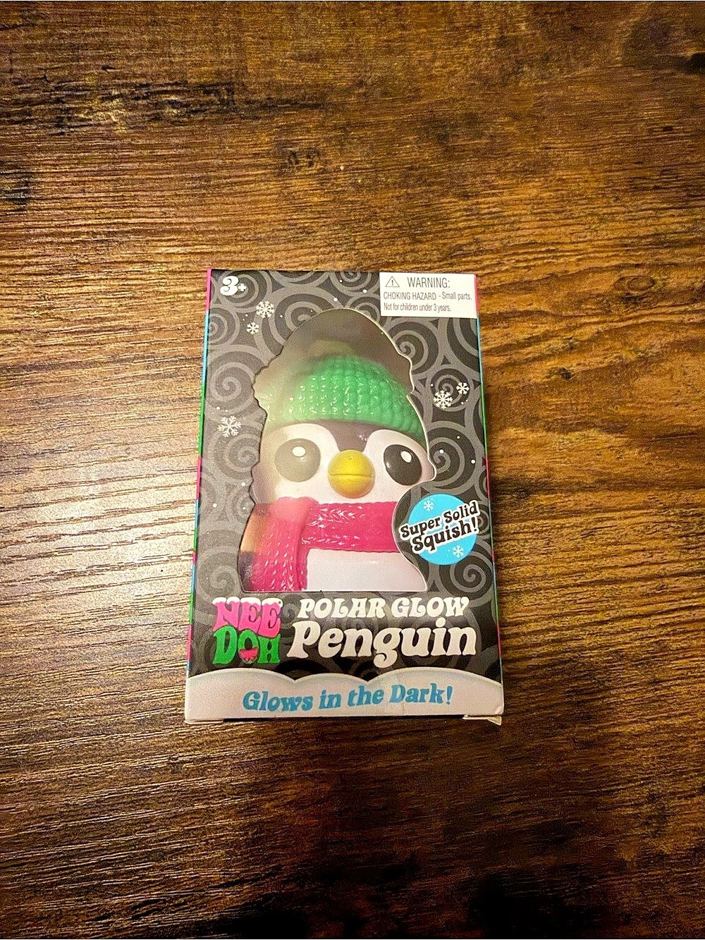 NeeDoh Polar Glow Penguin Glow-in-the-Dark Squishy Toy